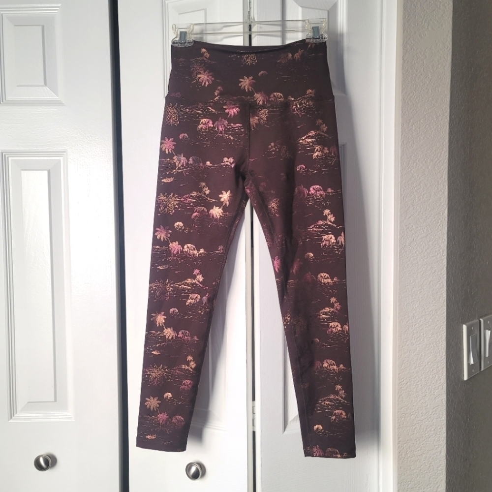 Beyond‎ Yoga, High Waist Ankle Leggings In Chocolate Chip, Size XS -NWOT